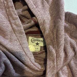 Converse One Star Women's Maroon Marled Knit Cowl Neck Hoodie Pullover